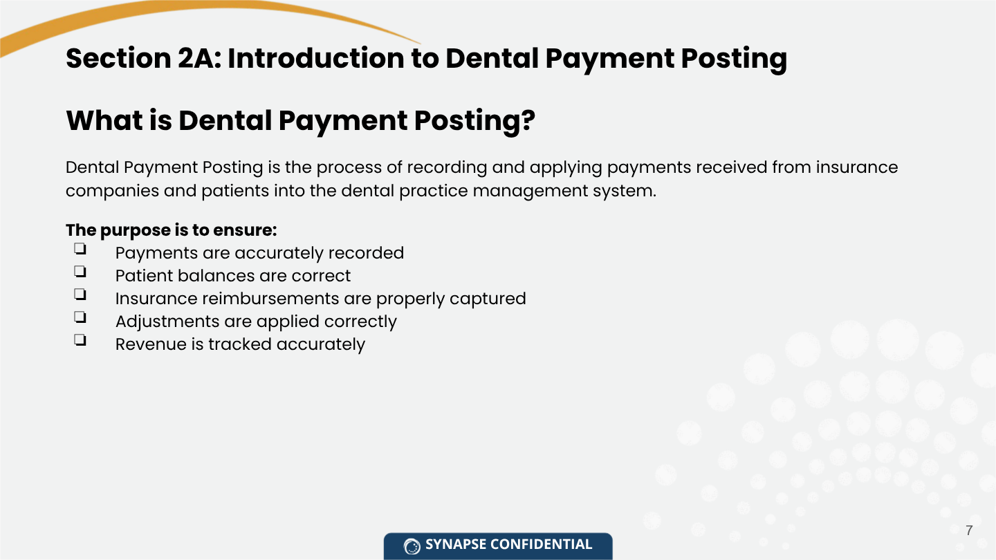 Dental payment   section 2a