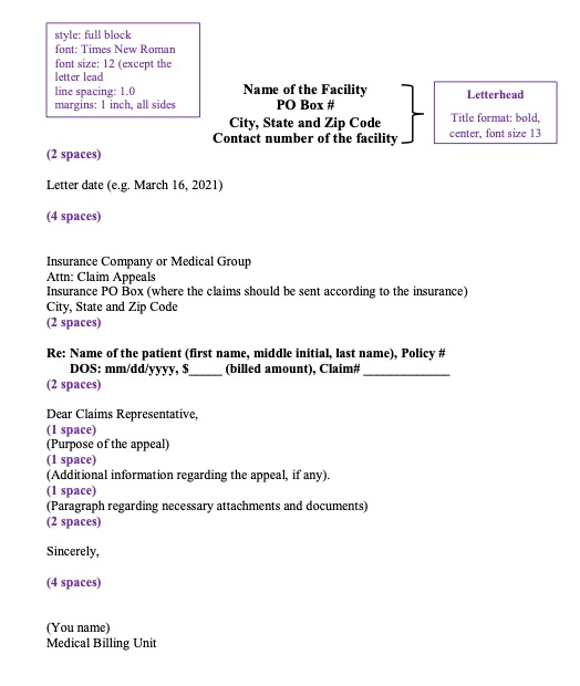 Sample letter format