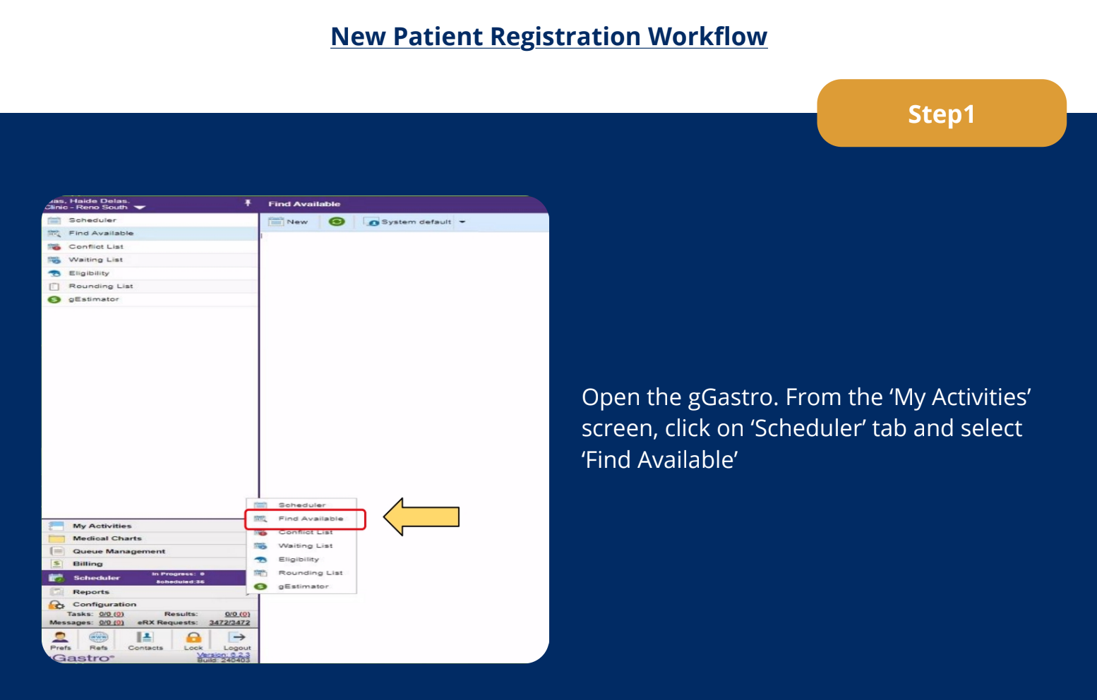 New patient registration
