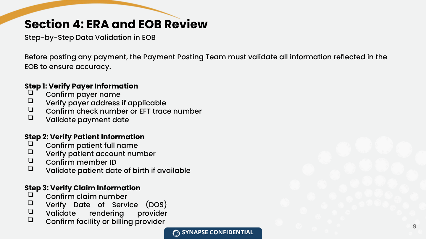 Payment posting operations and training module   medical.pdf