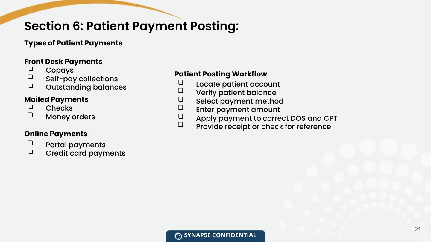 Payment posting operations and training module   medical.pdf 6