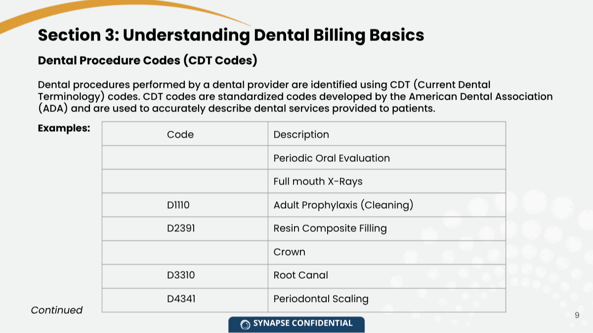 Dental section 3