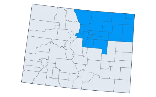 Denver & Northern CO service area map