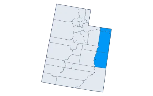 Eastern Utah service area map