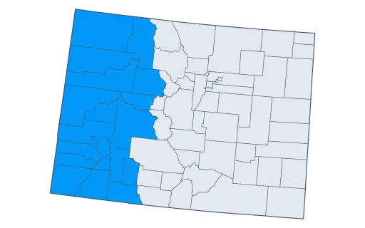 Grand Junction, CO service area map